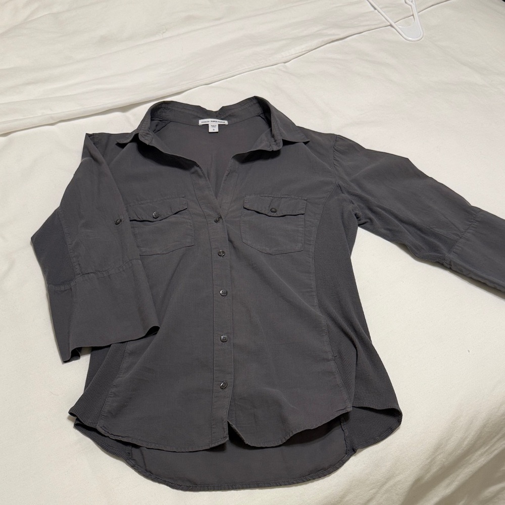 James Perse Gray Collared Shirt